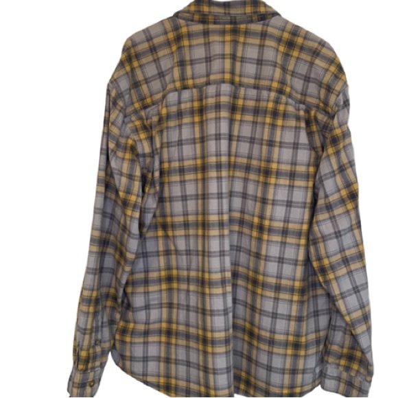 Royal Robbins Men’s Yellow Light Gray & Black XXL Flannel Shirt - Picture 2 of 7